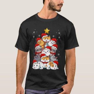 Frohe Weihnachtskatze Kitten Tree Pet Lover Xmas P T-Shirt