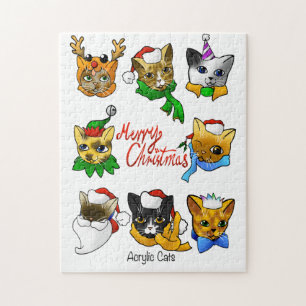Frohe Weihnachtskatzen