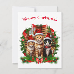 Frohe Weihnachtskatzen Feiertagskarte