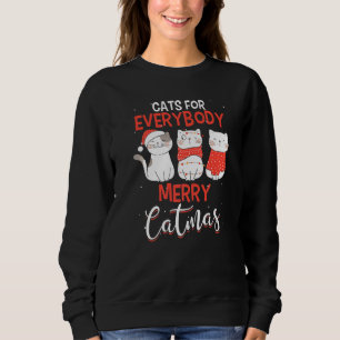 Frohe Weihnachtskatzen für Katzen Sweatshirt