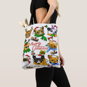 Frohe Weihnachtskatzen Tasche