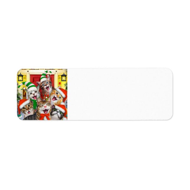 Frohe Weihnachtskatzen Weihnachtsanschrift (Vorne)