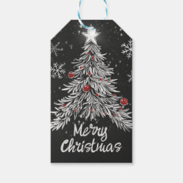 Frohe Weihnachtskhalkboard Rustikale Wohngestaltun Geschenkanhänger