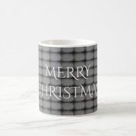 Frohe Weihnachtskhalkboard Typografie Schwarz-weiß Kaffeetasse