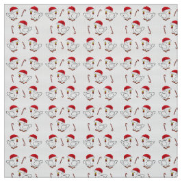 Frohe Weihnachtskiche mit Weihnachtsmannmützen Stoff
