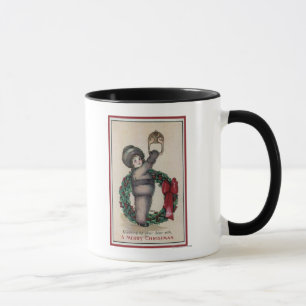 Frohe WeihnachtsKid-Knacken mit einem Kranz Tasse