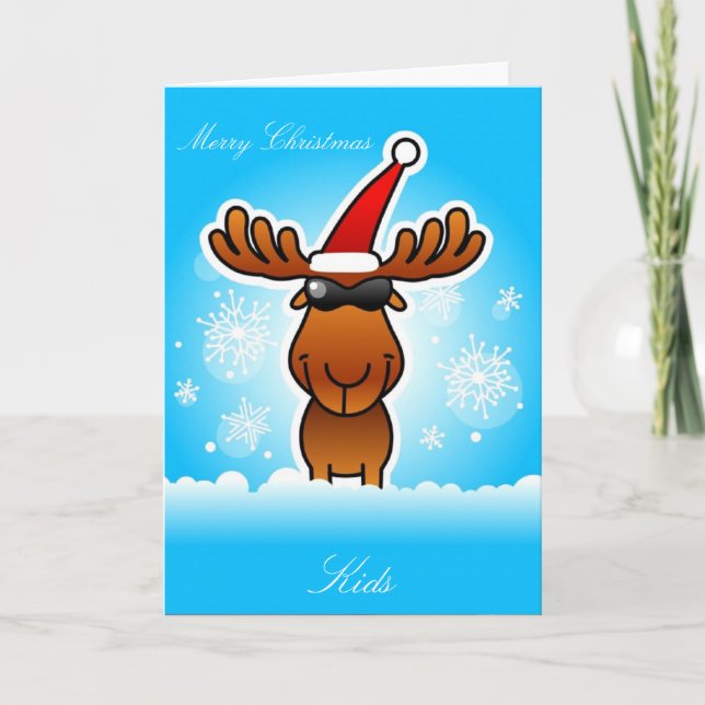 Frohe Weihnachtskids Feiertagskarte (Vorderseite)
