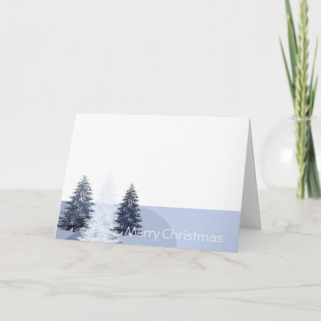 Frohe Weihnachtskiefern Feiertagskarte (Vorderseite)