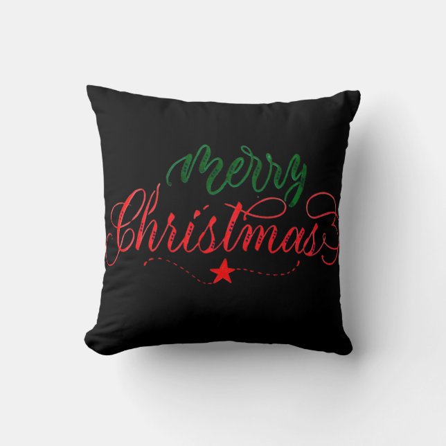 Frohe Weihnachtskissen Kissen (Vorderseite)