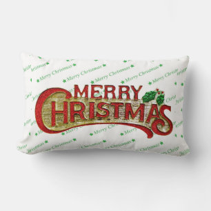 Frohe Weihnachtskissen Lendenkissen