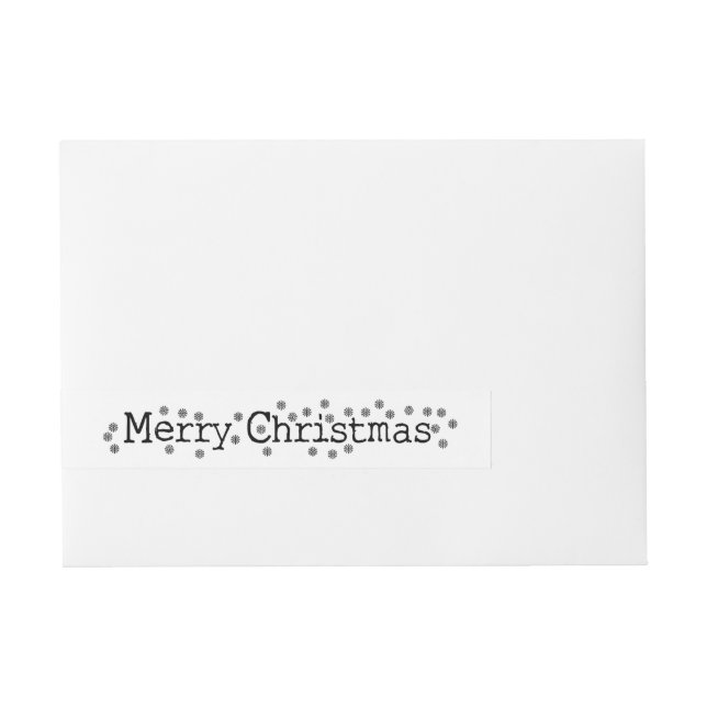 Frohe Weihnachtsklassiker Rundum-Adressaufkleber (Vorderseite)