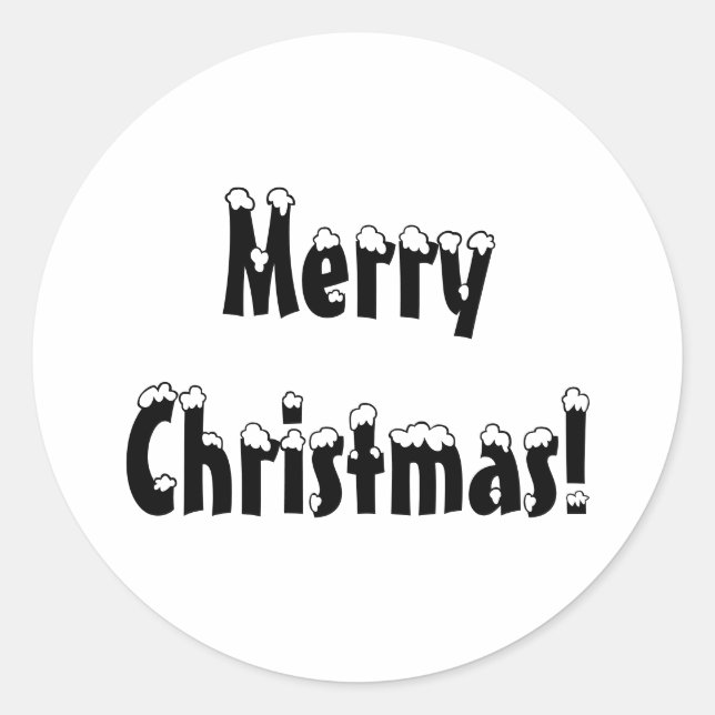 Frohe Weihnachtskleber, Rundschilder, Weihnachten Runder Aufkleber (Vorderseite)