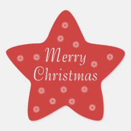 Frohe Weihnachtskleber Stern-Aufkleber