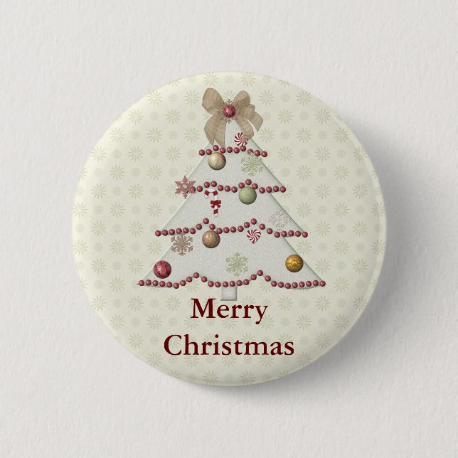 Frohe Weihnachtsknopf Button (Vorderseite)
