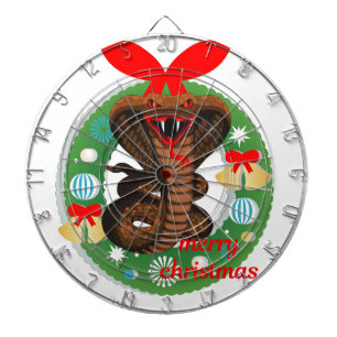 Frohe Weihnachtskobra-Schlange Dartscheibe