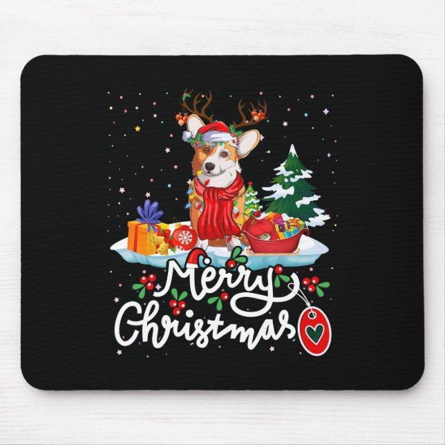 Frohe Weihnachtskostüme Reindeer Niedlich Santa Co Mousepad (Vorne)