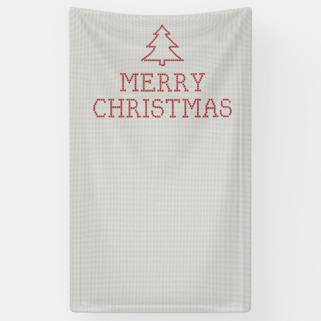 Frohe Weihnachtskreuzstickerei Banner (Vertikal)