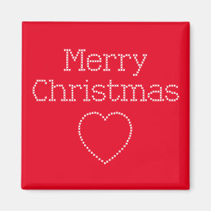 Frohe Weihnachtskreuzstickerei Magnet