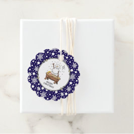 Frohe Weihnachtskrippe Baby Jesus Snowman Geschenkanhänger