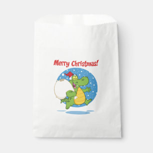 Frohe Weihnachtskrokodile Santa Urlaub Geschenktütchen