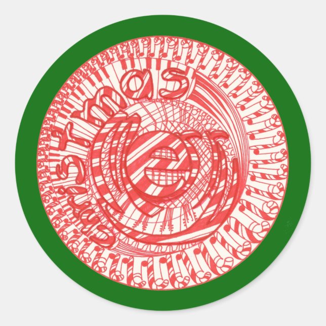 Frohe Weihnachtskuchenkleber Runder Aufkleber (Vorderseite)