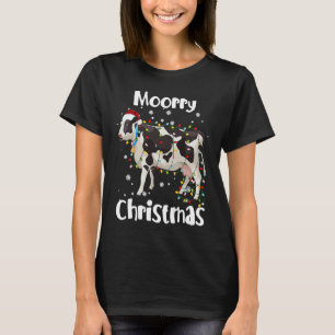 Frohe Weihnachtskuh T Moory Lights Rentierkuh Mo T-Shirt