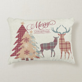 Frohe Weihnachtslandschaften, Rehe, Baumkröten Dekokissen