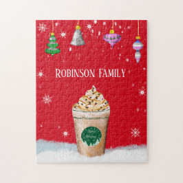 Frohe Weihnachtslatte mit Vintagem Ornament