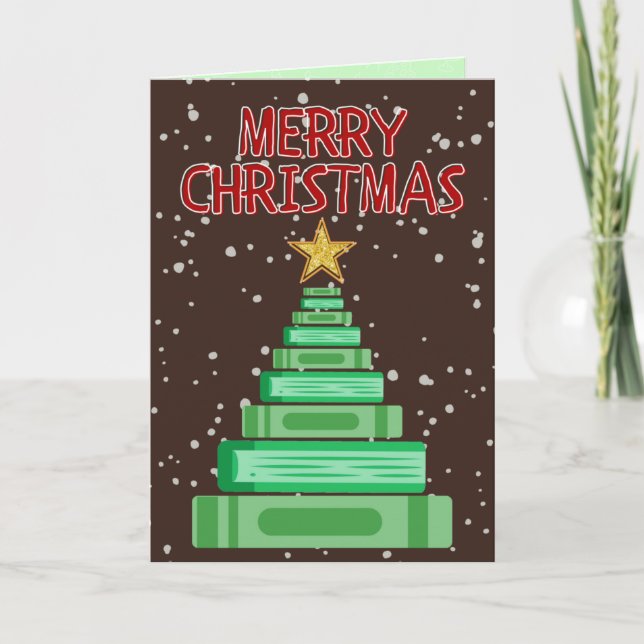 Frohe Weihnachtslehrerin/Bibliothekarin/Schule Karte (Vorderseite)