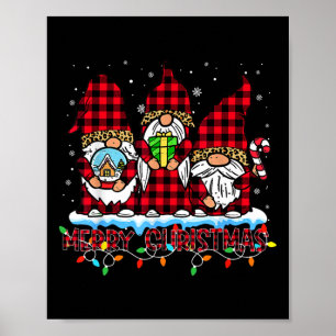 Frohe Weihnachtslicht Niedlich Gnome Familie Match Poster