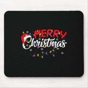Frohe Weihnachtslichter Weihnachten Familie Lustig Mousepad