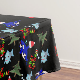 Frohe Weihnachtslieder, Hai Fisch Tischdecke