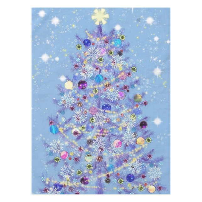 Frohe Weihnachtslieder Weihnachtsbaum Tischdecke (Vorderseite)