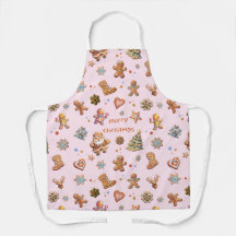 Frohe Weihnachtslustige Niedliche Lebkuchen Pink