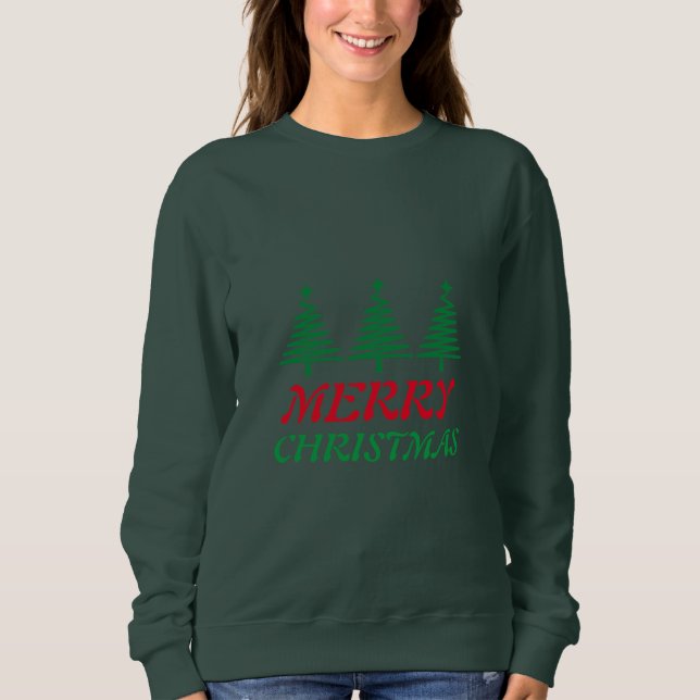 Frohe Weihnachtsmädchen & Boys Gray Sweatshirt (Vorderseite)