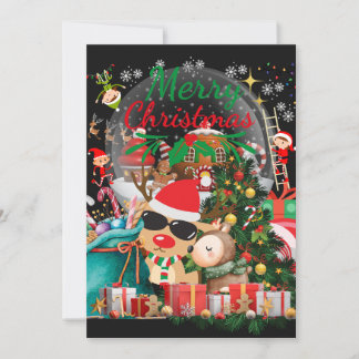 Frohe Weihnachtsmagie: Feierliche Feiertage Freuen Feiertagskarte