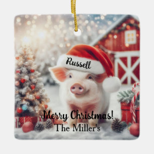 Frohe Weihnachtsmann Keramikornament
