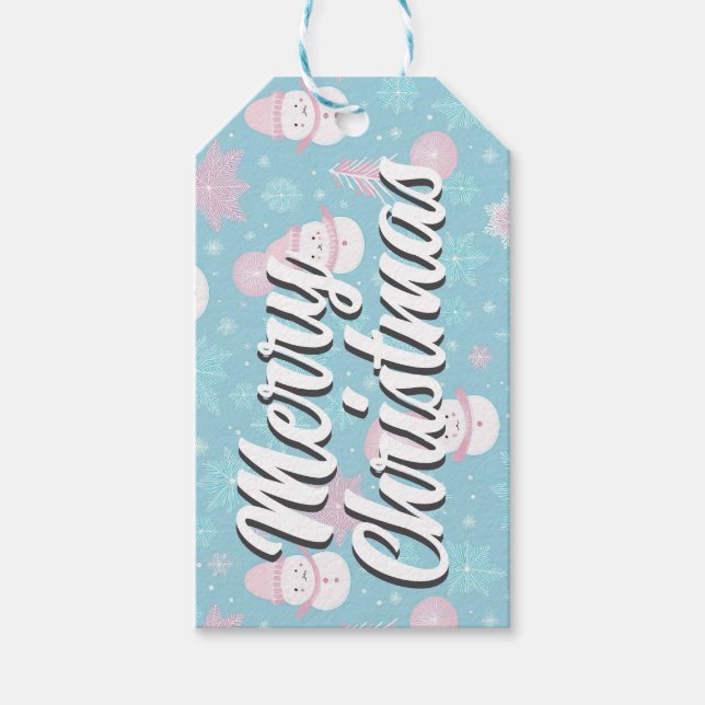 Frohe Weihnachtsmarke Geschenkanhänger (Vorderseite)