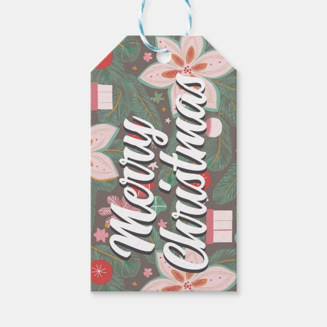 Frohe Weihnachtsmarke Geschenkanhänger (Vorderseite)