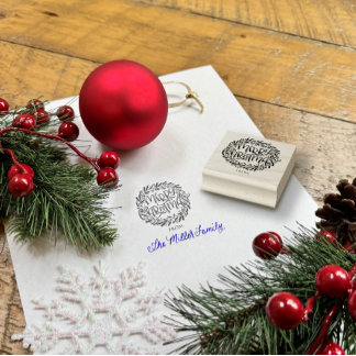 Frohe Weihnachtsmarke Gummistempel