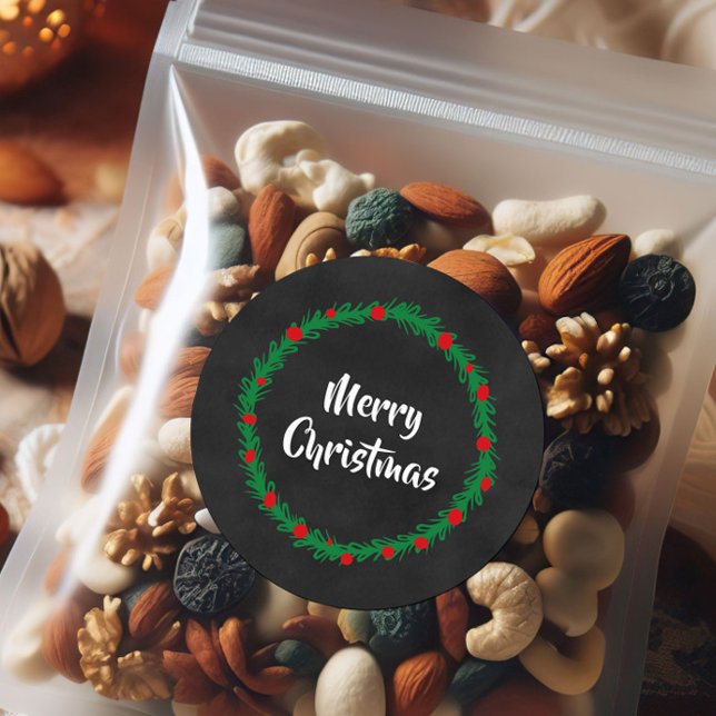 Frohe Weihnachtsmarken, Geschenkmarken, Feiertage- Runder Aufkleber (Von Creator hochgeladen)