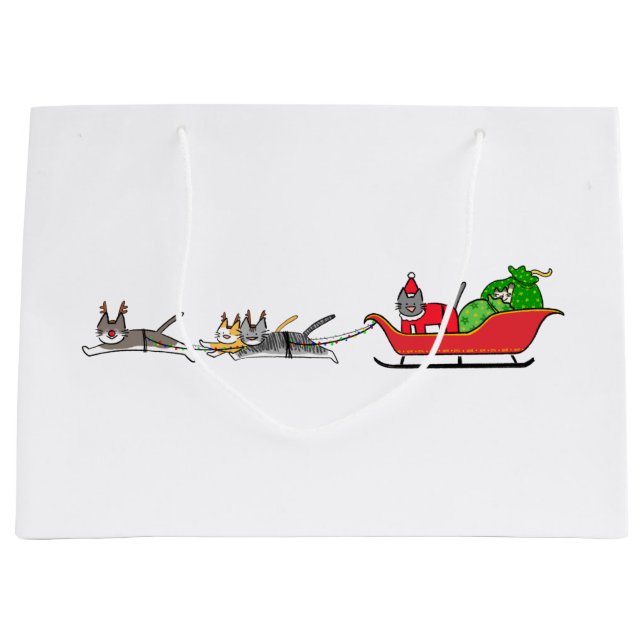 Frohe Weihnachtsmaus Große Geschenktüte (Vorderseite)