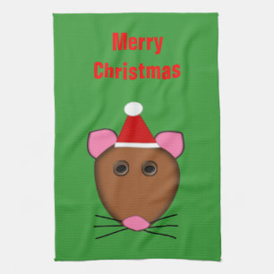 Frohe Weihnachtsmäuse Anpassbare Küchentücher