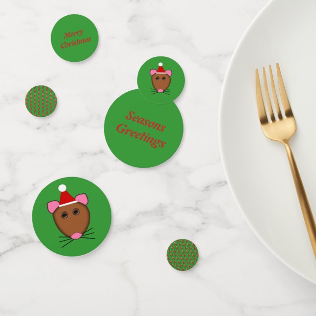 Frohe Weihnachtsmäuse Personalisiert Konfetti (Gruppe)