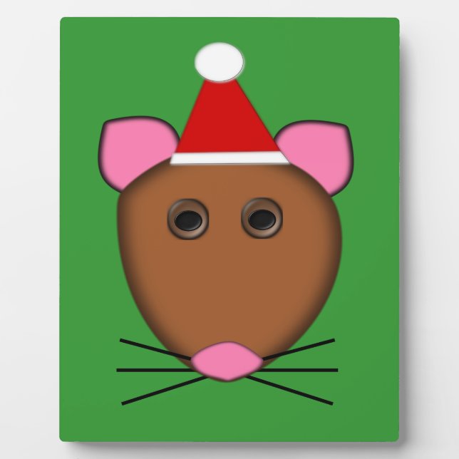 Frohe Weihnachtsmäuse Plaque Fotoplatte (Vorderseite)