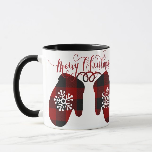Frohe Weihnachtsmilben Tasse (Links)