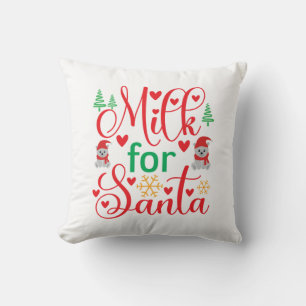 Frohe Weihnachtsmilch für den Weihnachtsmann Kissen