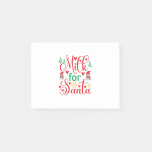 Frohe Weihnachtsmilch für den Weihnachtsmann Post-it Klebezettel