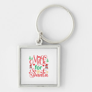 Frohe Weihnachtsmilch für den Weihnachtsmann Schlüsselanhänger