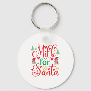 Frohe Weihnachtsmilch für den Weihnachtsmann Schlüsselanhänger